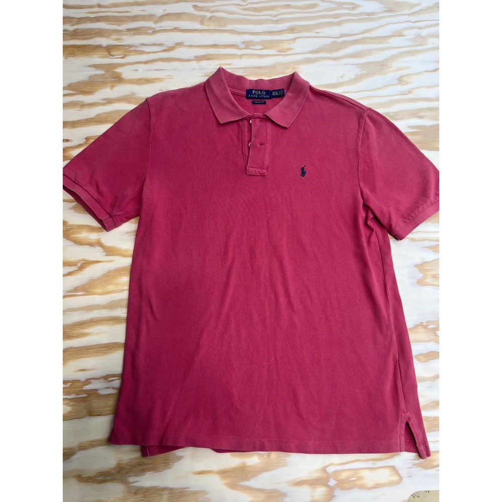 Polo Ralph Lauren Kids XL 18-20 Pink Classic Fit Short Sleeve Mesh Polo Shirt